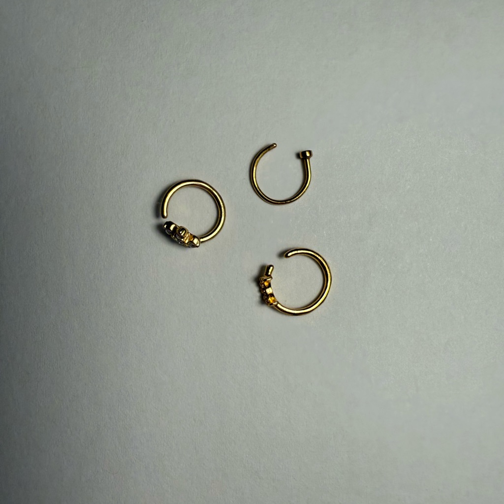Gold Nose Rings  Studs